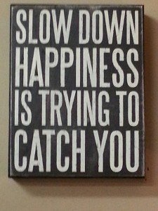 slow down